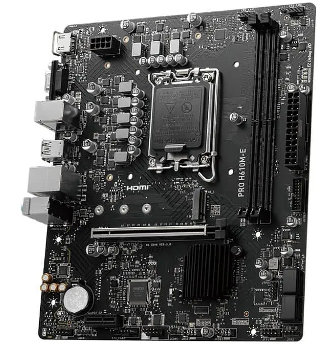Материнська плата MSI PRO H610M-E (PRO H610M-E) (Socket 1700, Intel H610, Micro-ATX) - фото 2