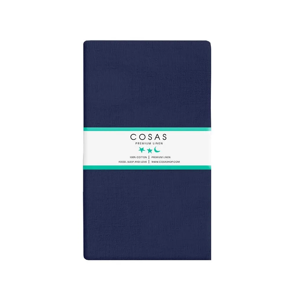 Набір євро простирадло Cosas Dark Blue/Zigzag 220х240 см (SetSheet_DarkBlue_ZigBlueGrey_220х240) - фото 4