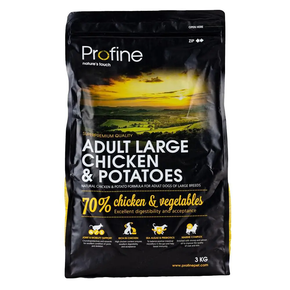 Сухий корм для дорослих собак великих порід (вагою від 25 кг) Profine Adult Large Breed Chicken 3 кг (курка) - фото 3