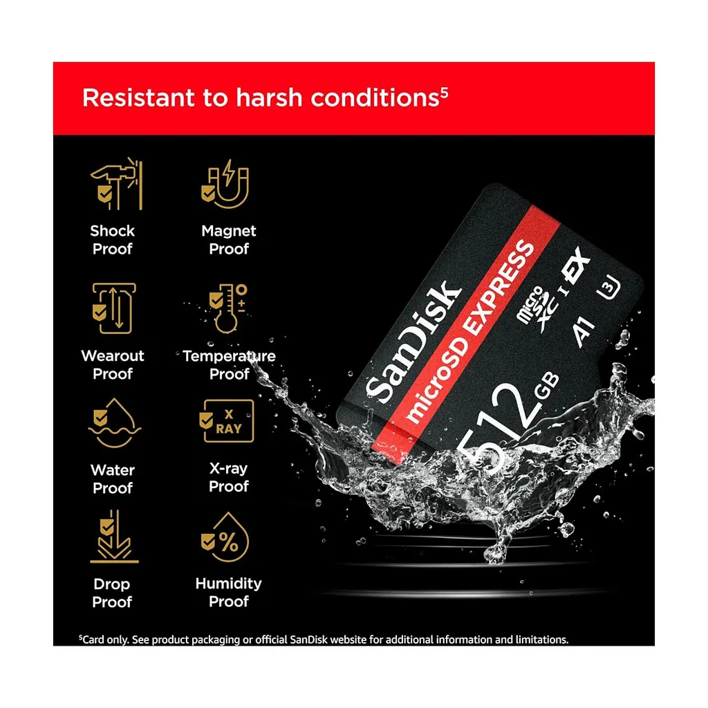Карта пам'яті SanDisk 512GB microSDXC class 10 UHS-I U3 A1 Express (SDSQXFN-512G-GN4NN) - фото 5