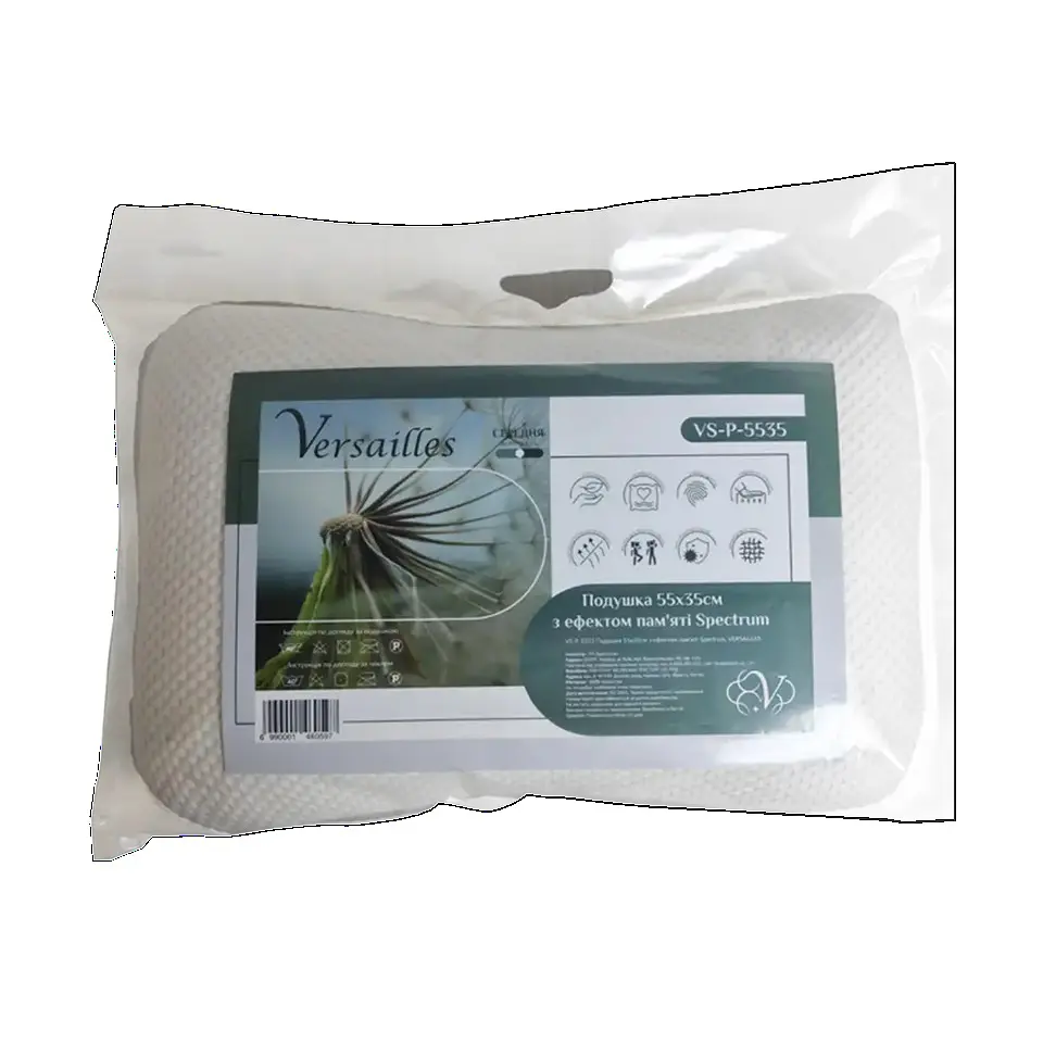 Подушка з ефектом пам'яті Versailles Spectrum VS-P-5535 55х35 см біла - фото 2