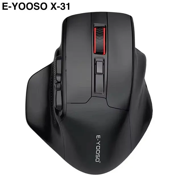 Игровая компьютерная мышь E-YOOSO X-31 мышка с USB-приемником 2.4G и 4800 DPI, черная  - фото 2