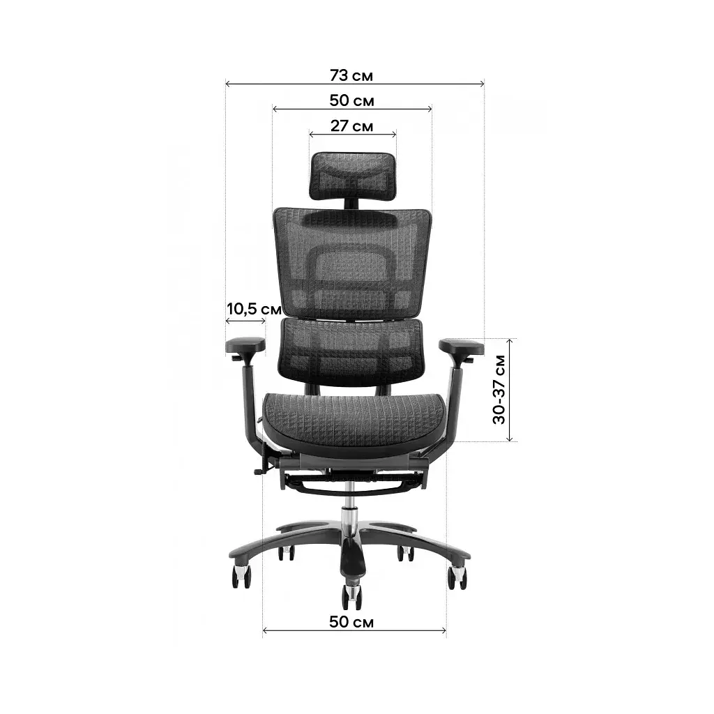 Офісне крісло GT Racer X-815L Black/Blue (X-815L Black/Blue (W-85)) - фото 7