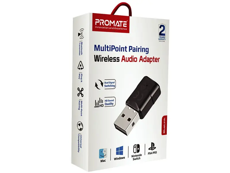 Bluetooth-адаптер Promate BlueLink Bluetooth 5.0 Black (bluelink.black) - фото 7