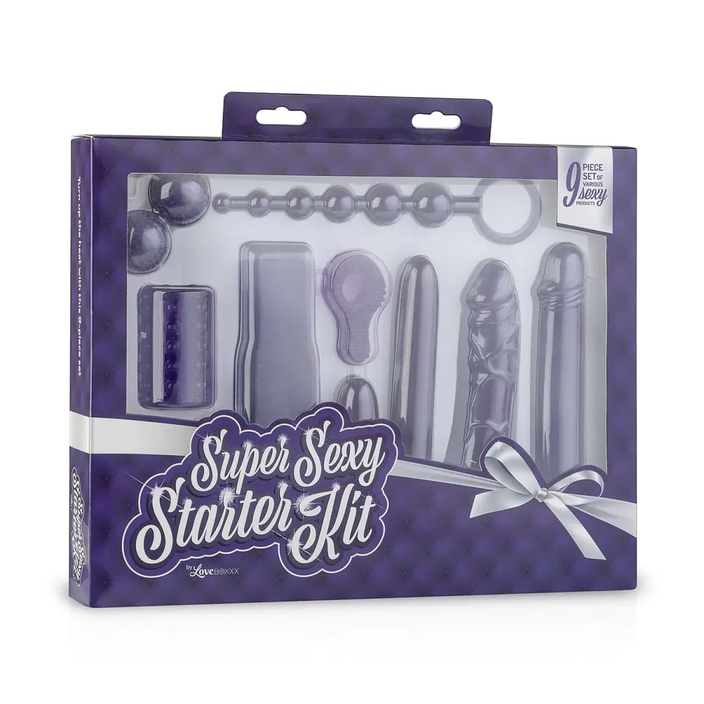 Набор секс-игрушек Loveboxxx Super Sexy Starter Kit 9 шт. фиолетовый - фото 10