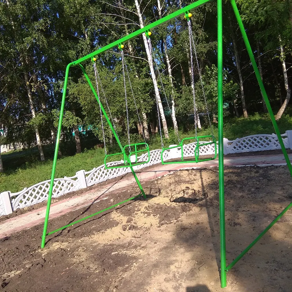 Гойдалки двомісні на ланцюгах, для всієї сім'ї. - фото 4