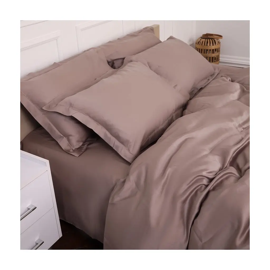 Постільна білизна MirSon Tencel №08 Beige 2x160x220 Сімейний Євро (2200009637179) - фото 10