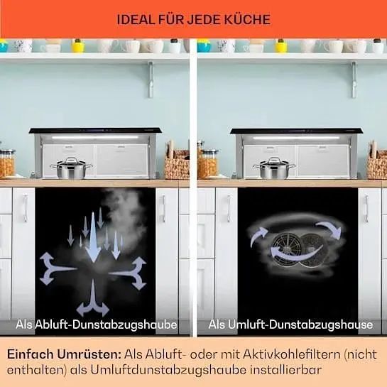 Вытяжка Klarstein Royal Flush Eco Downdraft 90 см 576 м³/ч A+ (10034301) - фото 7