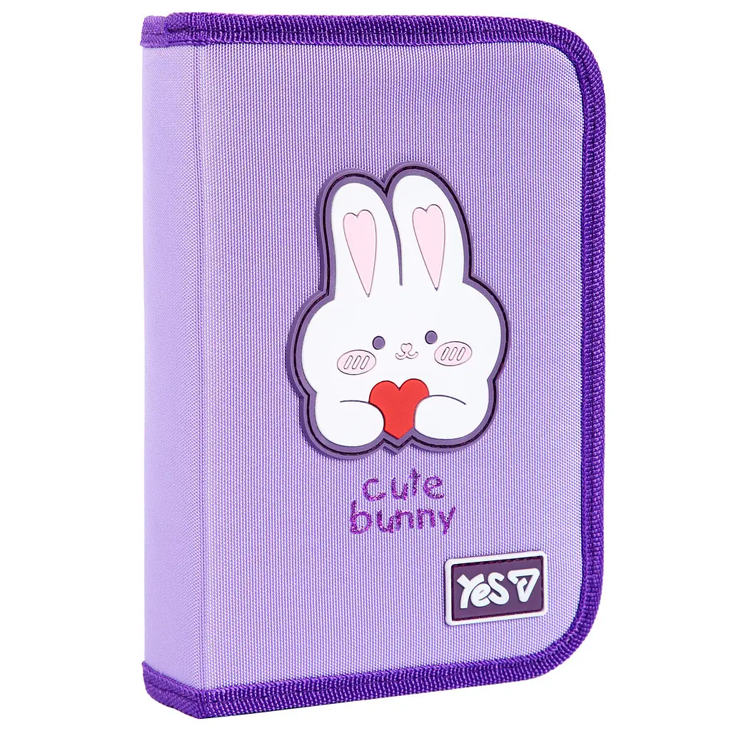 Пенал шкільний Yes одинарний з двома клапанами Cute Bunny HP-04 - фото 2