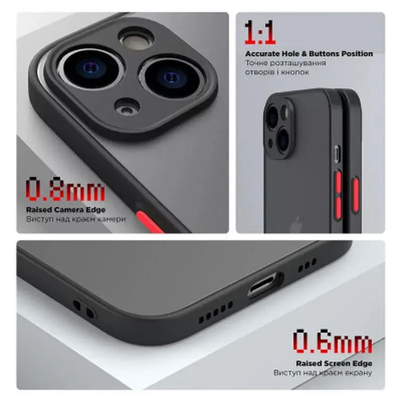 Чохол до мобільного телефона Armorstandart Frosted Matte Xiaomi Redmi Note 13 Pro+ 5G Black (ARM71838) - фото 3