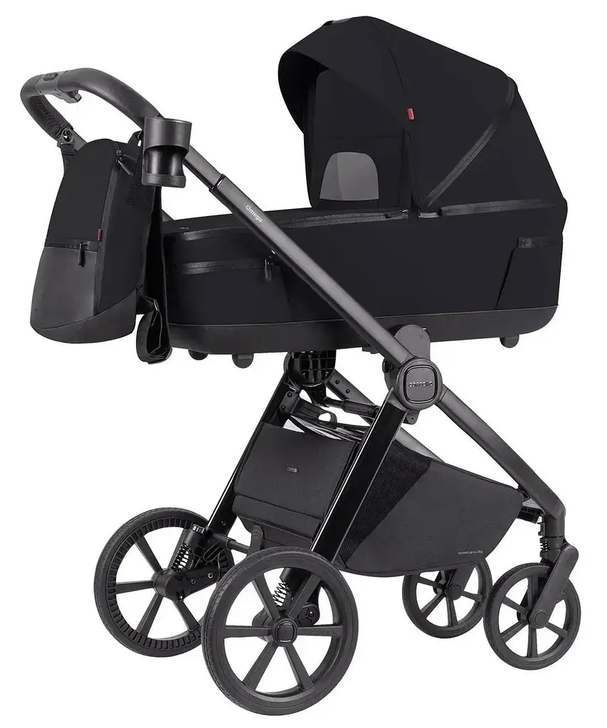 Коляска 2 в 1 Carrello Omega CRL-6540 Cosmo Black дощовик москітна сітка LED-ліхтарик - фото 2
