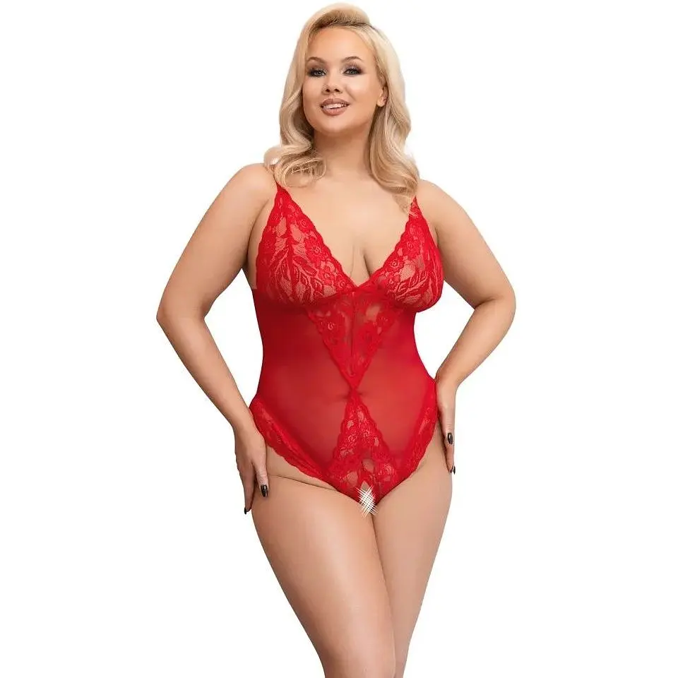 Боди Cottelli Curves otwarte 4XL (красный) - фото 1