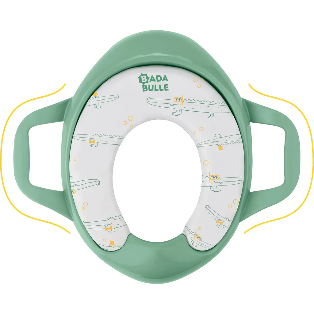 Накладка на унитаз Badabulle с ручками зеленая (B027008) - фото 2