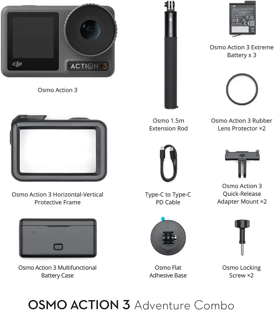 Екшн-камера DJI Osmo Action 3 Adventure Combo [CP.OS.00000221.01] [74876] - фото 10