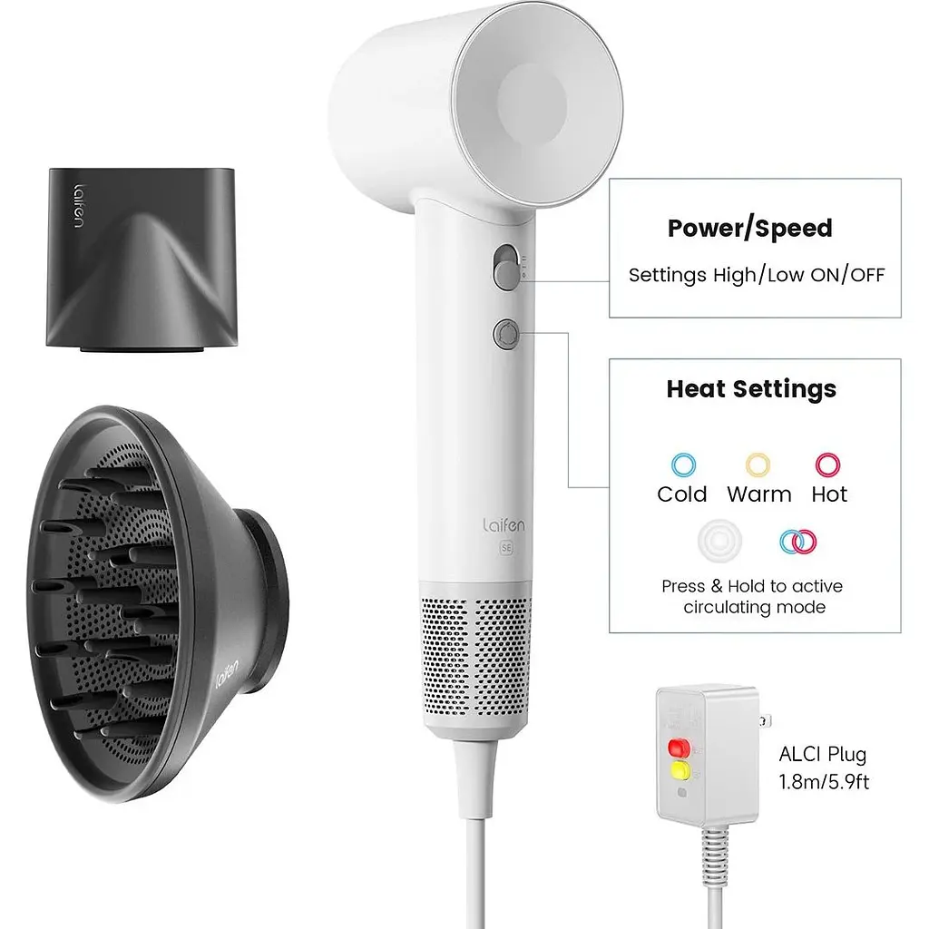 Фен Laifen SE Special White (1HD12-G-EU-WH-001) [130091] - фото 4