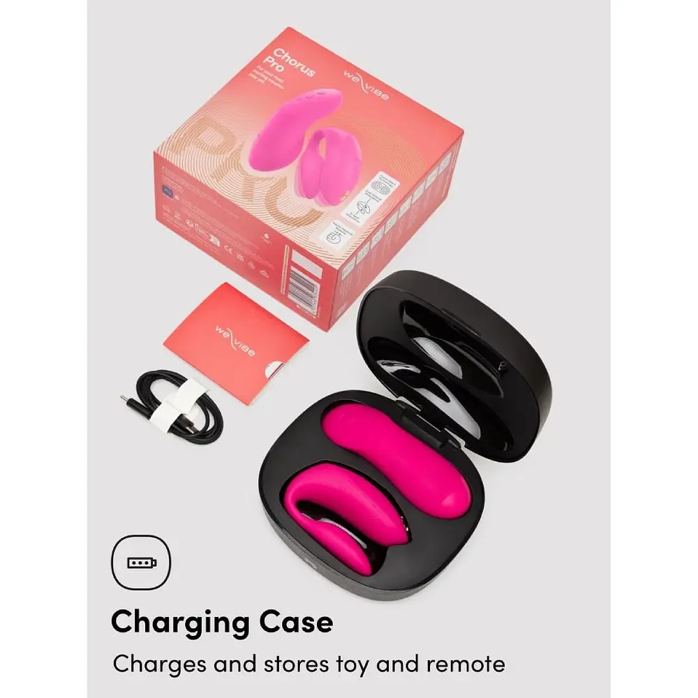 Вібратор We-Vibe Chorus Pro Electric Pink для пар зі смарт-управлінням - фото 18