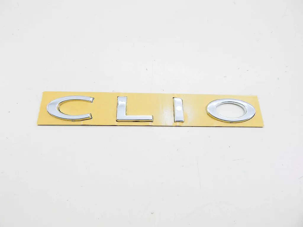 Емблема напис CLIO (напис НИЗКА) Хром 192х25 мм на скотчі ПХ 172.73 - фото 3