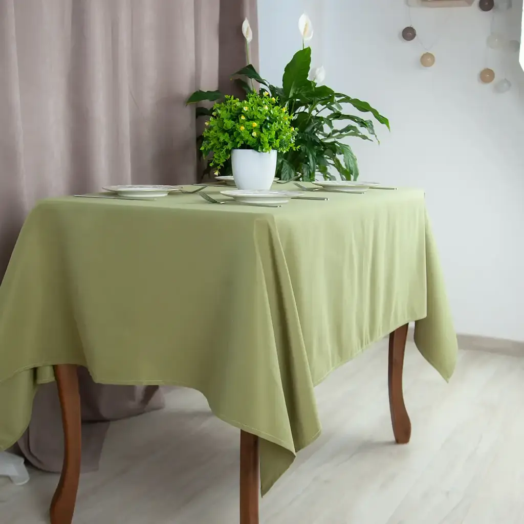 Скатертина Aquastop водовідштовхувальна Olive, 150x150 - фото 3