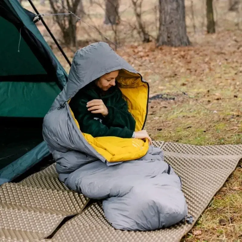 Спальний мішок Tribe Down 800 Long пуховий сірий лівий (T-CH-0010-grey-L) - фото 3