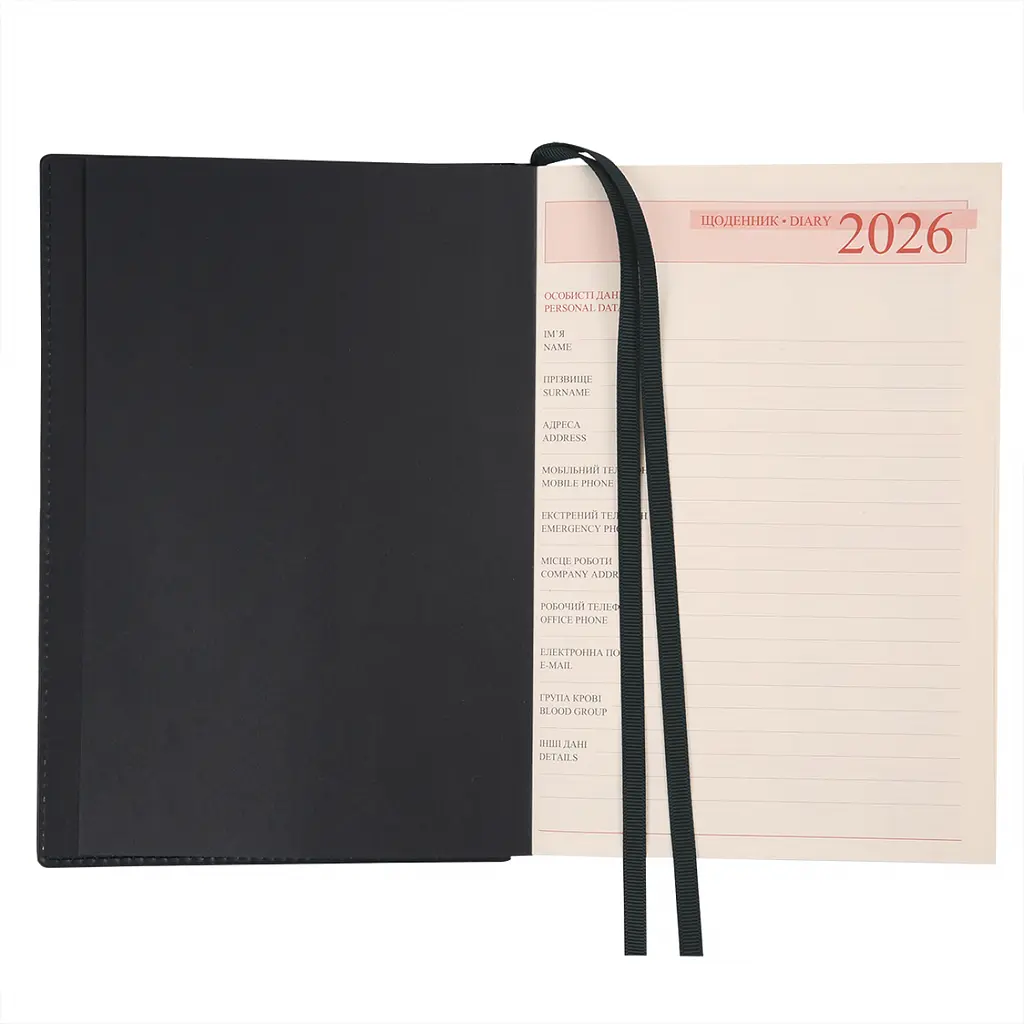 Ежедневник-деловая записная книжка А5 Leo Planner Credo 2026 интегральный черный 368 страниц (252647) - фото 5