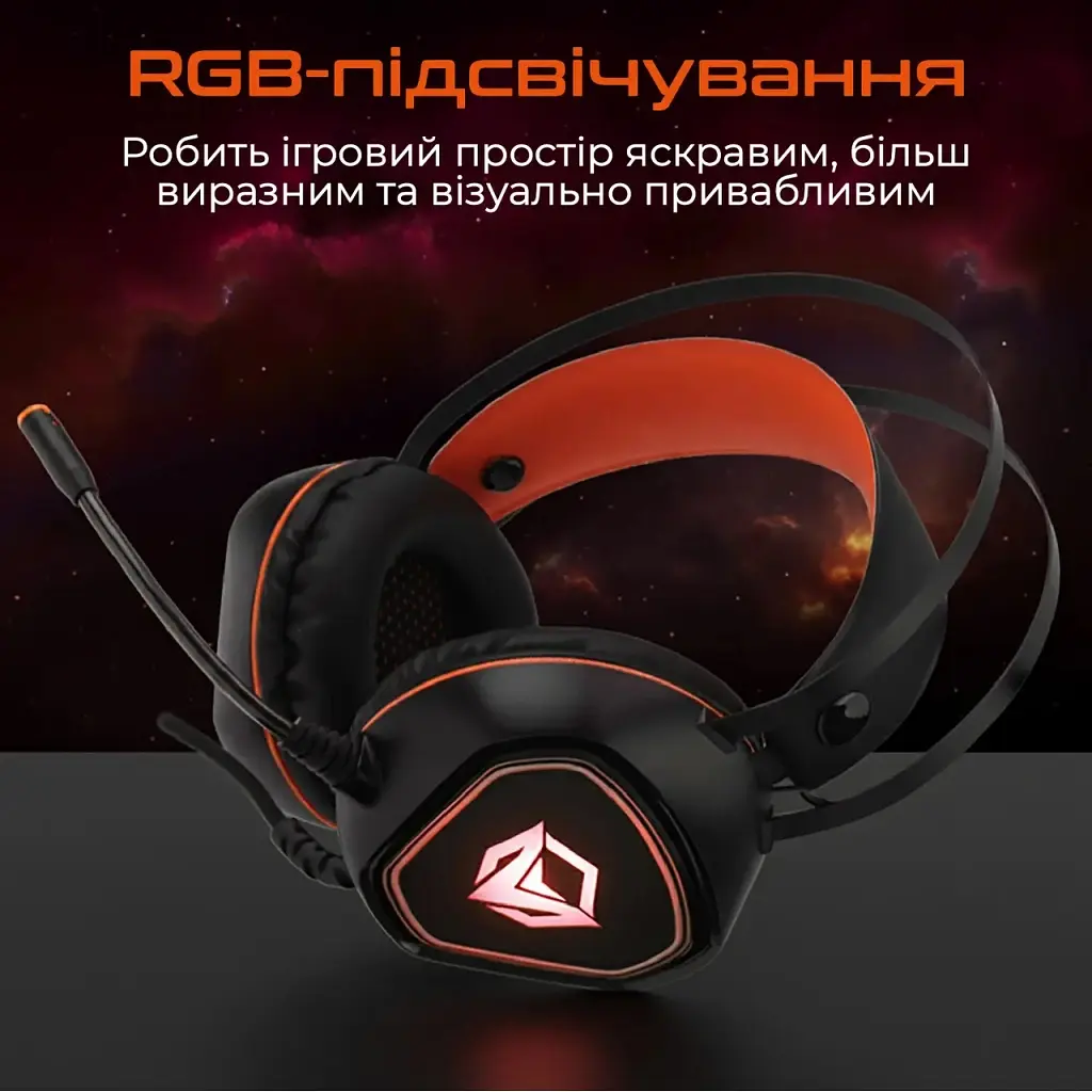 Навушники Meetion HP020 Black/Orange (MT-HP020-A) - фото 5