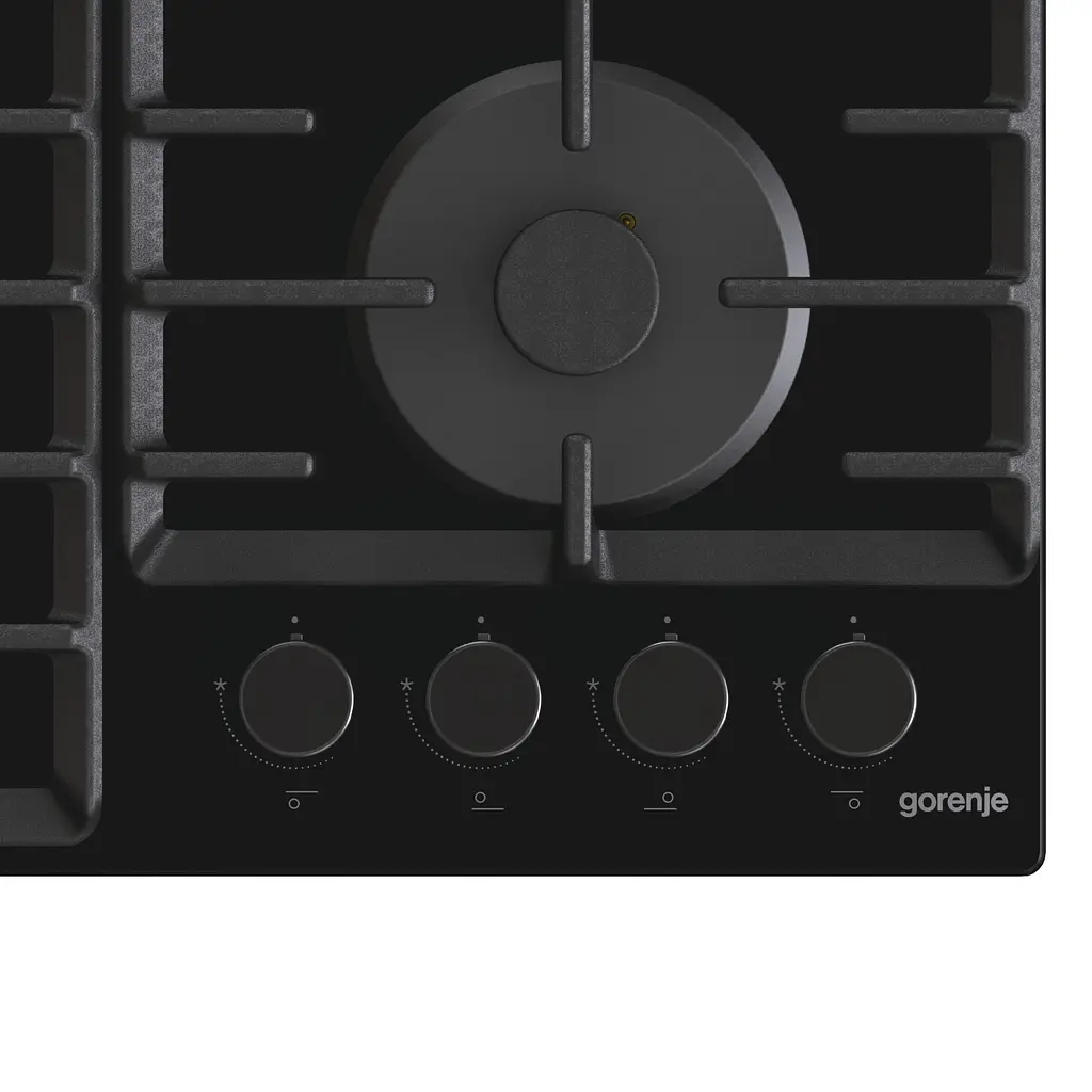 Варильна поверхня Gorenje газова на склі, 60см, чавун, чорний - фото 6