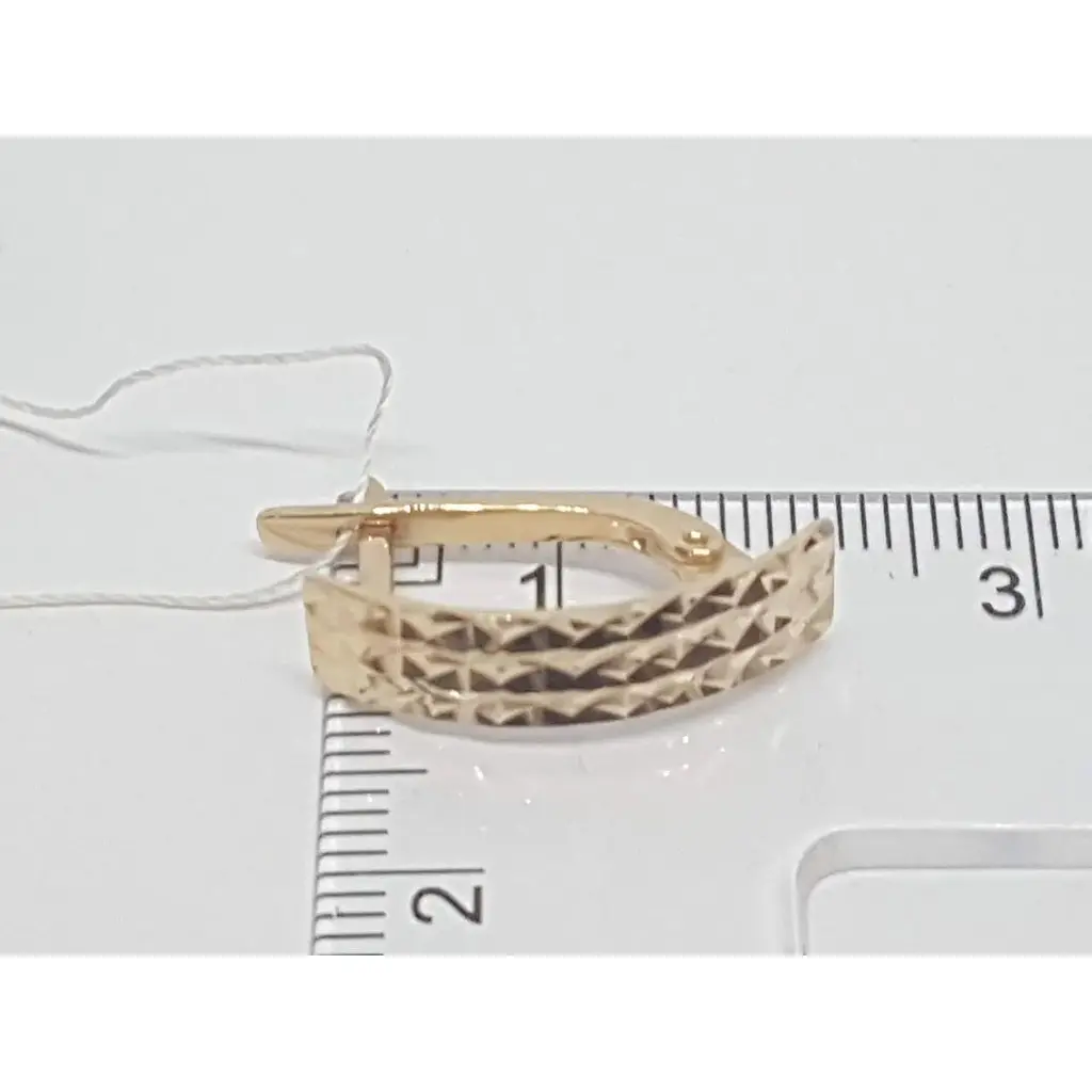 Золоті сережки Імперія золота з алмазною гранню. СБ638(А)И - фото 6