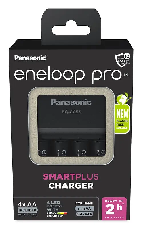 Зарядний пристрій Panasonic Smart-Quick Charger + Eneloop Pro BQ-CC55 AA/HR06 Ni-Mh 2500 mAh BL 4 шт - фото 2