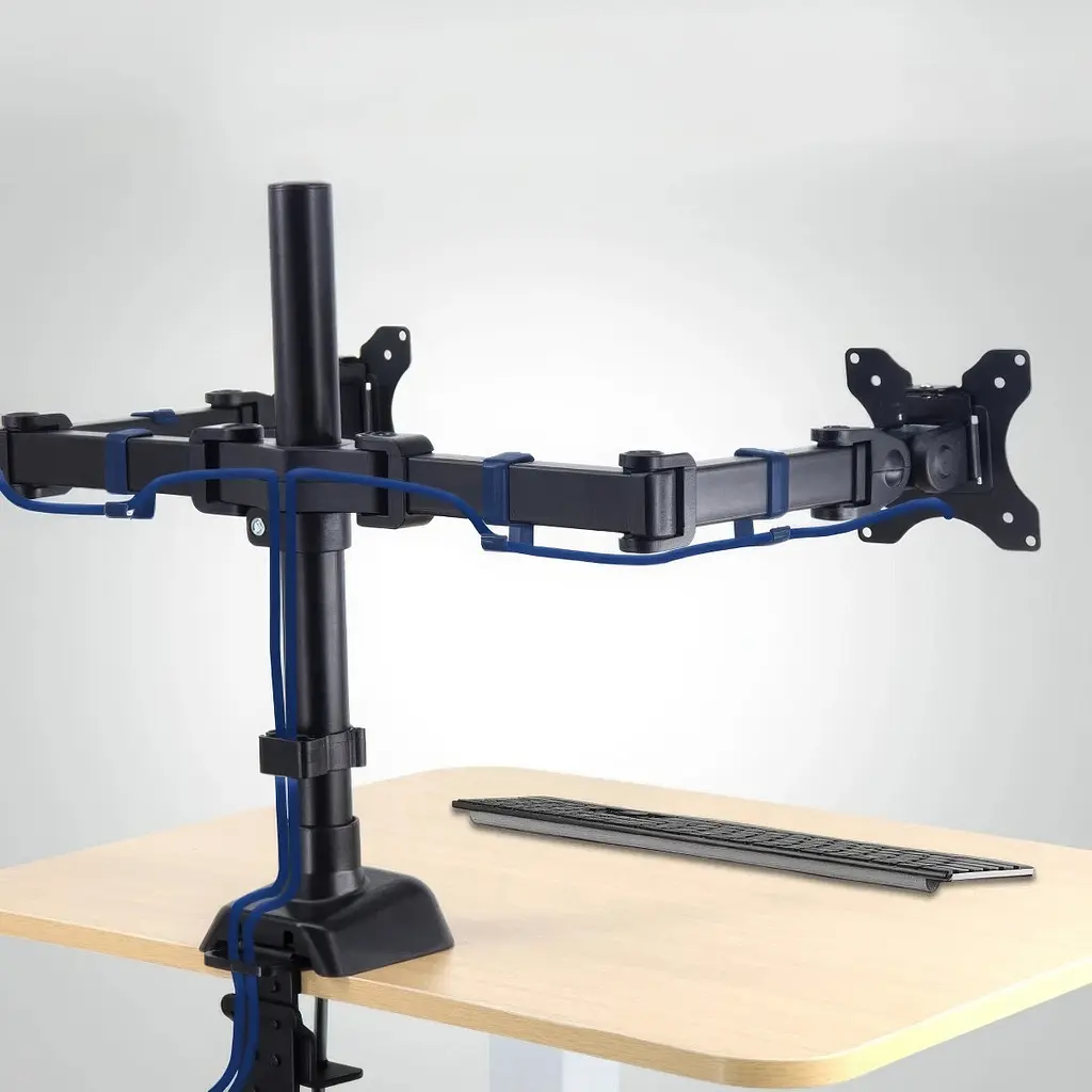 Настольное крепление кронтшейн для двух мониторов VESA держатель UKC Desk Mount 9629 17-33 - фото 6