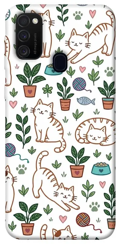 TPU чохол Demsky Cats pattern для Samsung Galaxy M30s / M21