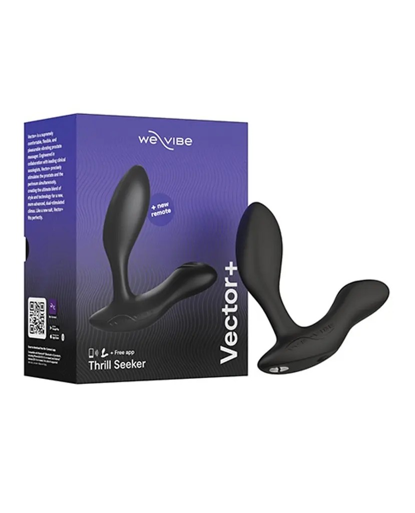 Масажер простати, 10.6х3 см (чорний) We-Vibe Vector + Лубрикант 50 мл - фото 13
