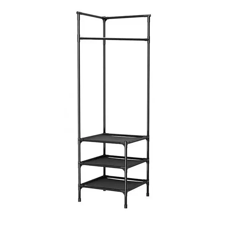 Кутова підлогова вішалка-стелаж Corner rack ∙ Стійка з поперечиною для вішалок до передпокою - фото 2