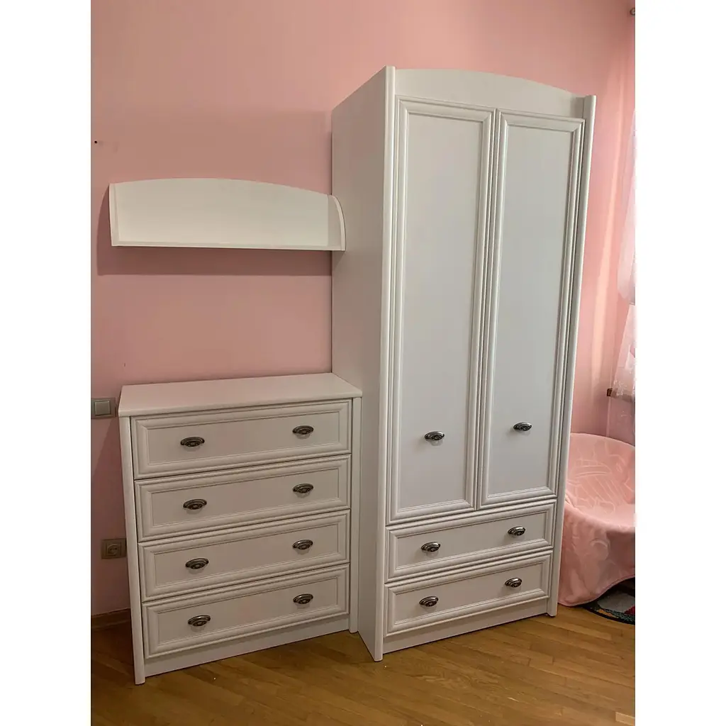 Шафа розпашна з ящиками Gerbor Салерно SZF2D2S Білий (GRB-1447) - фото 2