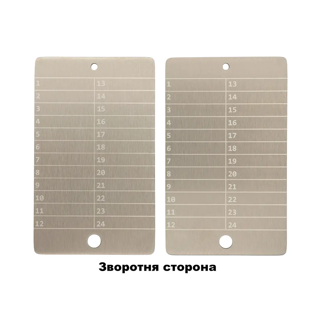 Металеві пластини Btcwallet White Plate with Seals для зберігання сід-фрази, 2 шт + 2 пломби + гравірувальна ручка - фото 6