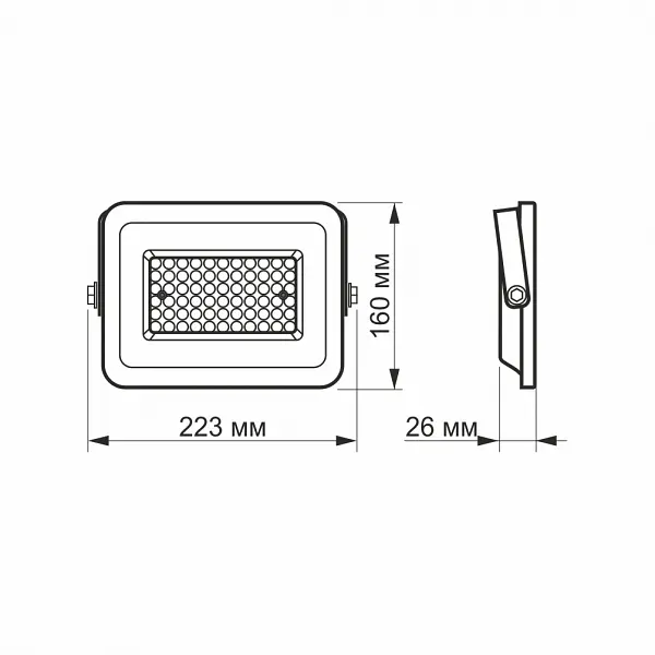 LED прожектор VIDEX F2e 50W 5000K - фото 5