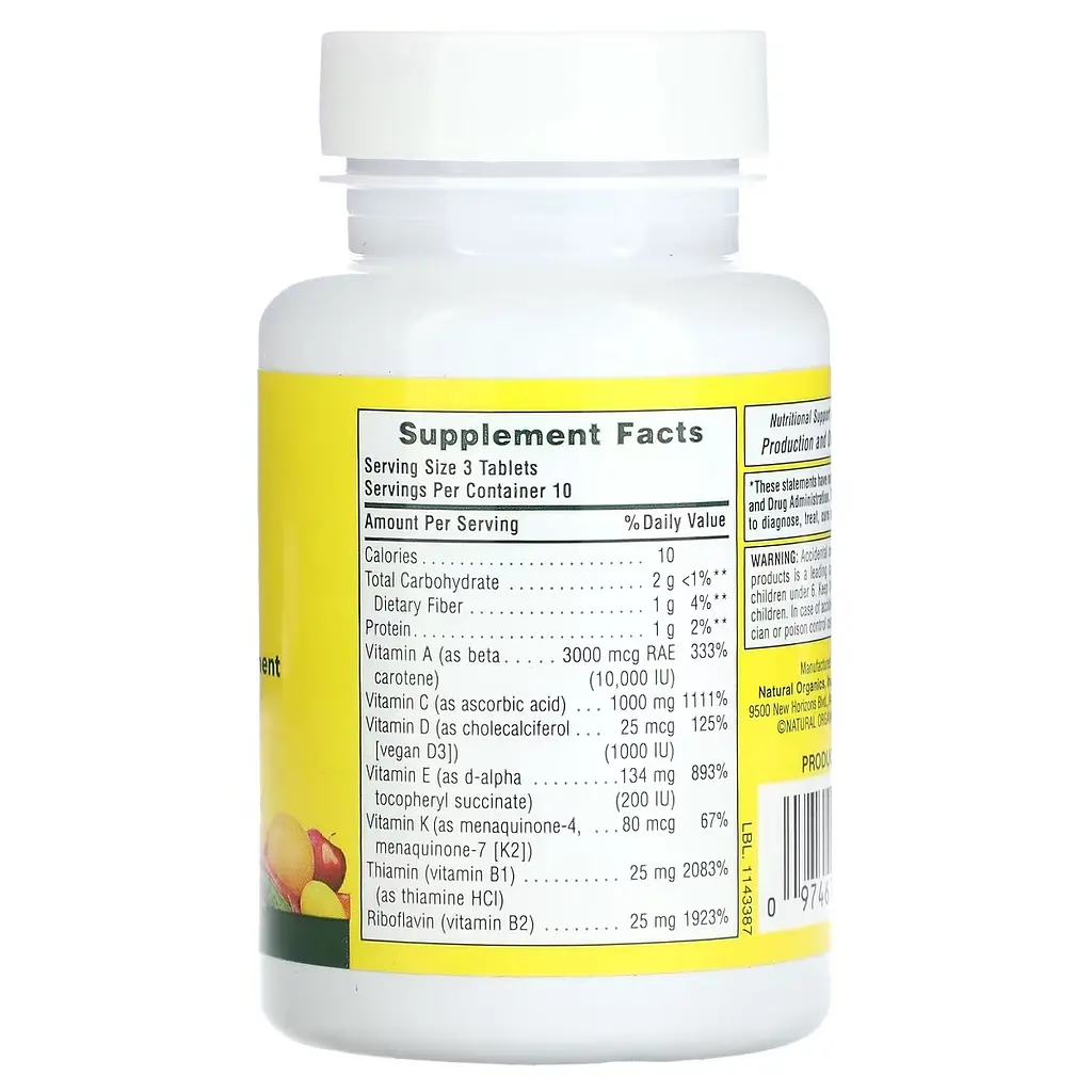 Мультивитамины и минералы Nature's Plus Source of Life Multi-Vitamin & Mineral Supplement 30 таблеток - фото 2