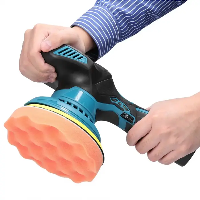 Полировальная аккумуляторная машинка Waxing Polisher YK49 с насадками 2 аккумулятора - фото 3