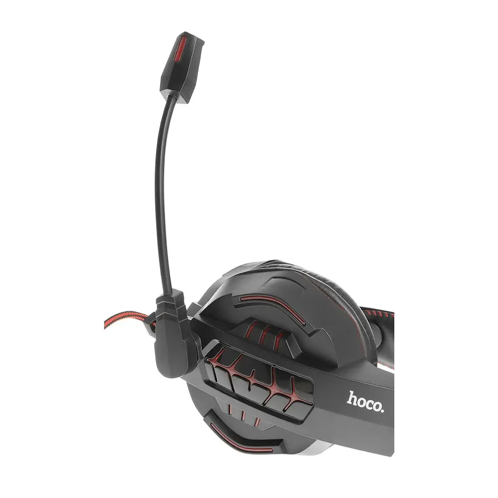 Ігрові накладні навушники Hoco W102 Cool, USB, 3.5mm, 2m, Червоний - фото 5