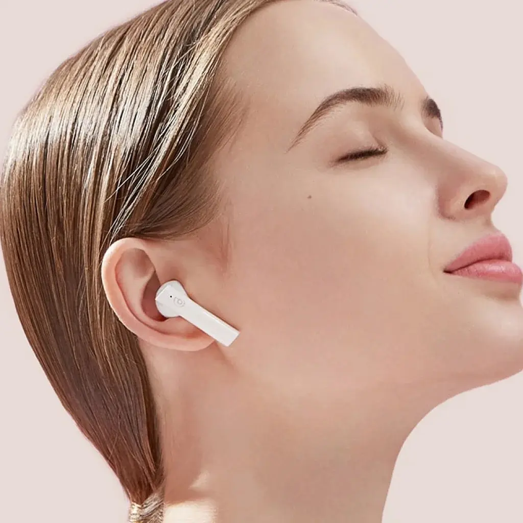 Беспроводные наушники Haylou T33 MoriPods, IPX4, ANC, BT5.0, 35mAh, 310mAh, 6h, TWS Earbuds White EU - фото 5