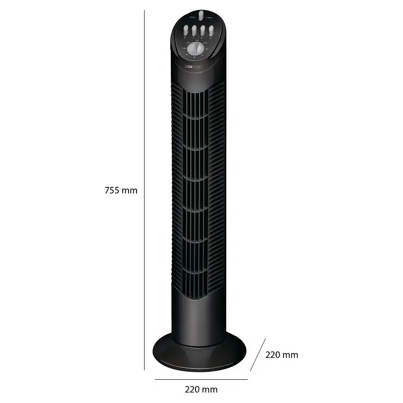 Вентилятор колонный Clatronic T-VL 3546 (76cm), мощность 50вт, Black - фото 2