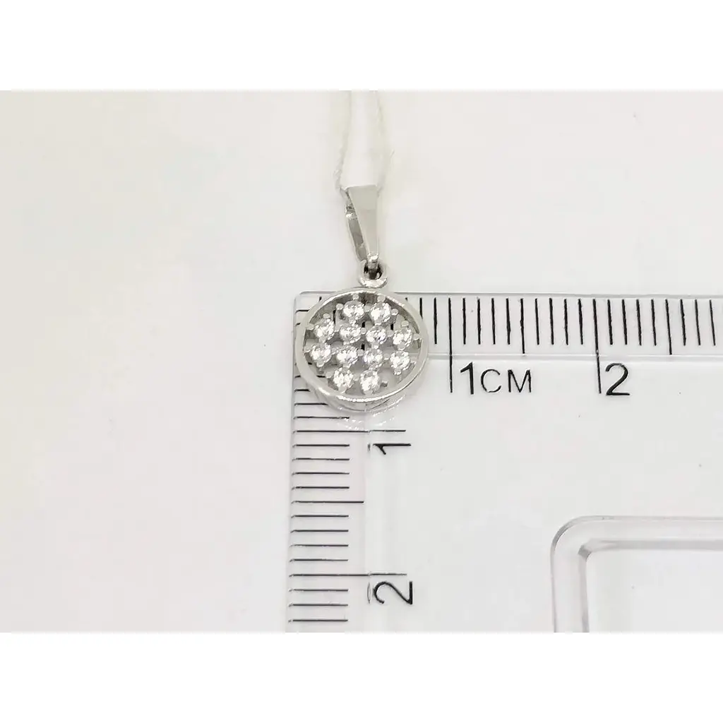 Золота підвіска Столична Ювелірна Фабрика з фіанітами. 440485Б - фото 3