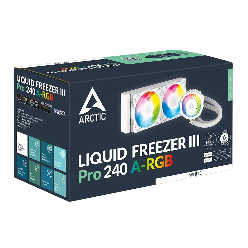 Система водяного охолодження Arctic Liquid Freezer III Pro 240 A-RGB White (ACFRE00186A) - фото 4