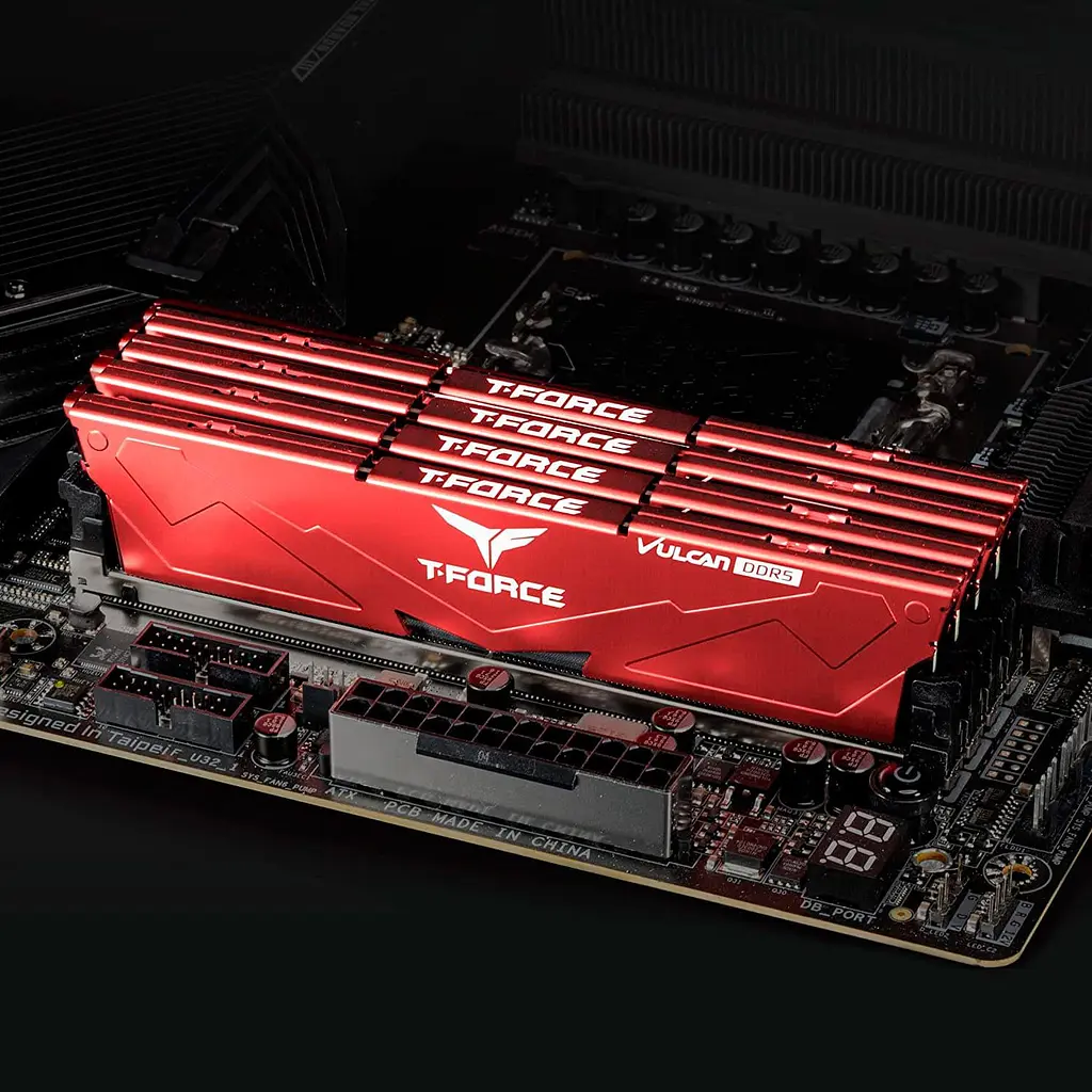 Модуль пам'яті Team DDR5 32Gb (2x16) T-Force Vulcan 6400MHz Red (FLRD532G6400HC40BDC01) - фото 7