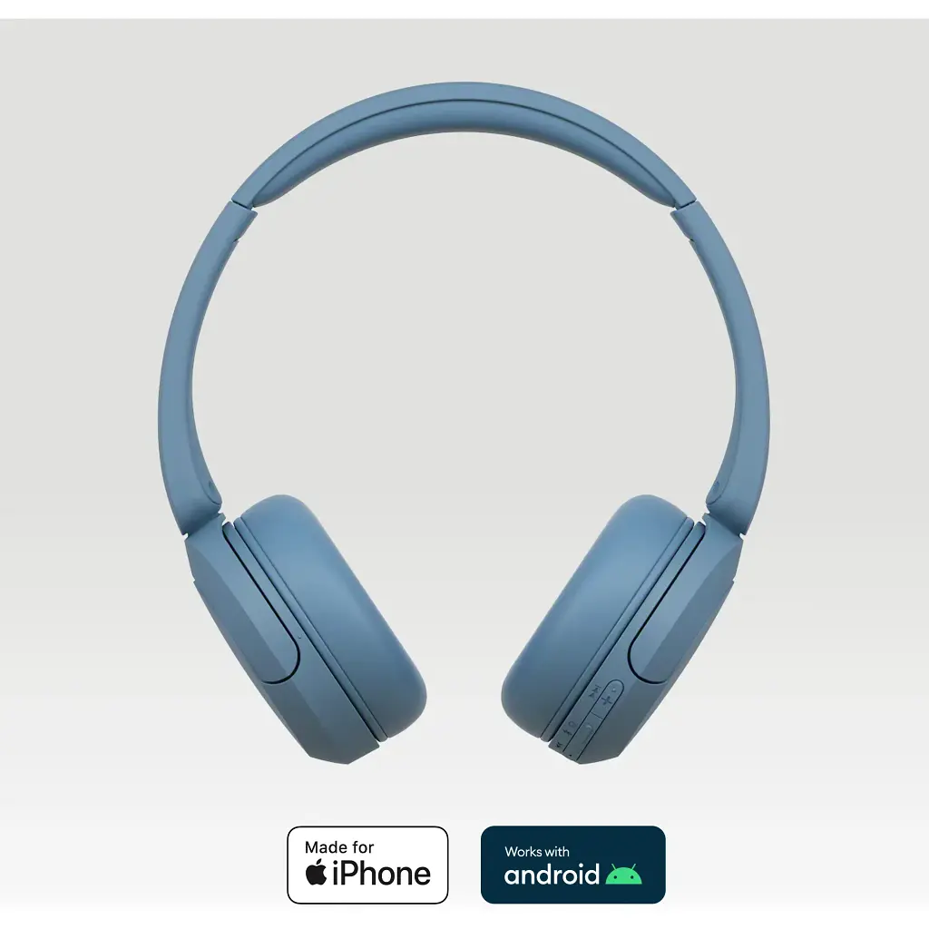 Навушники Sony On-ear WH-CH520 BT 5.2 SBC AAC Wireless Mic сині - фото 3