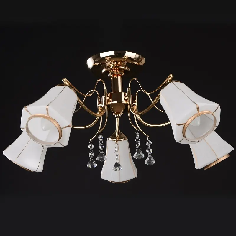 Люстра потолочная Brille классическая E14 40W G (LK-279C/5) - фото 7