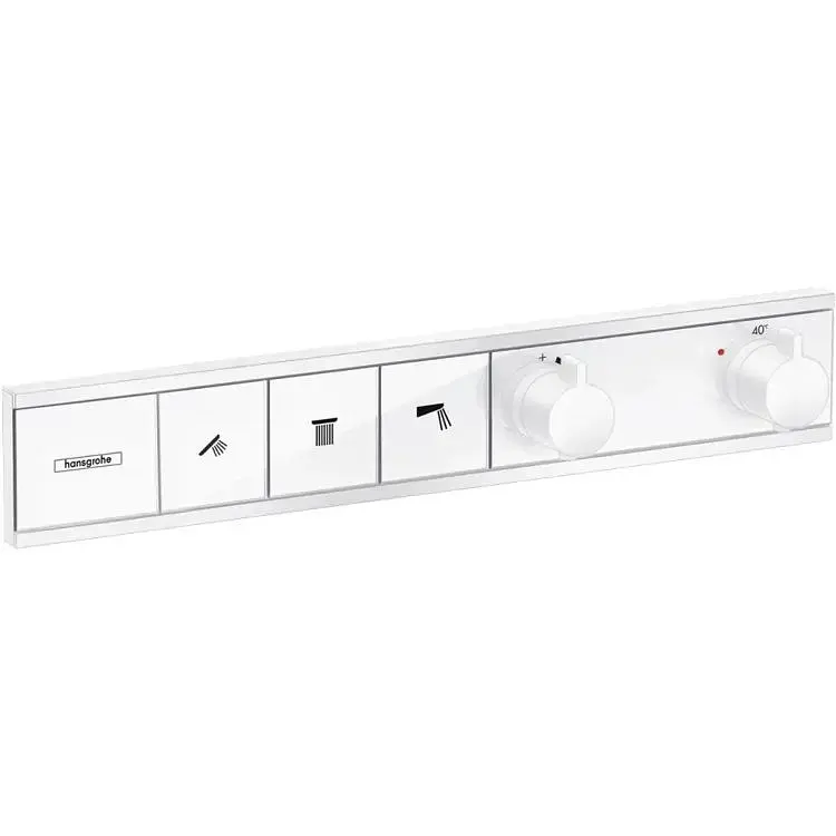 Термостат для душу Hansgrohe RainSelect прихованого монтажу на 3 споживача matt white 15381700