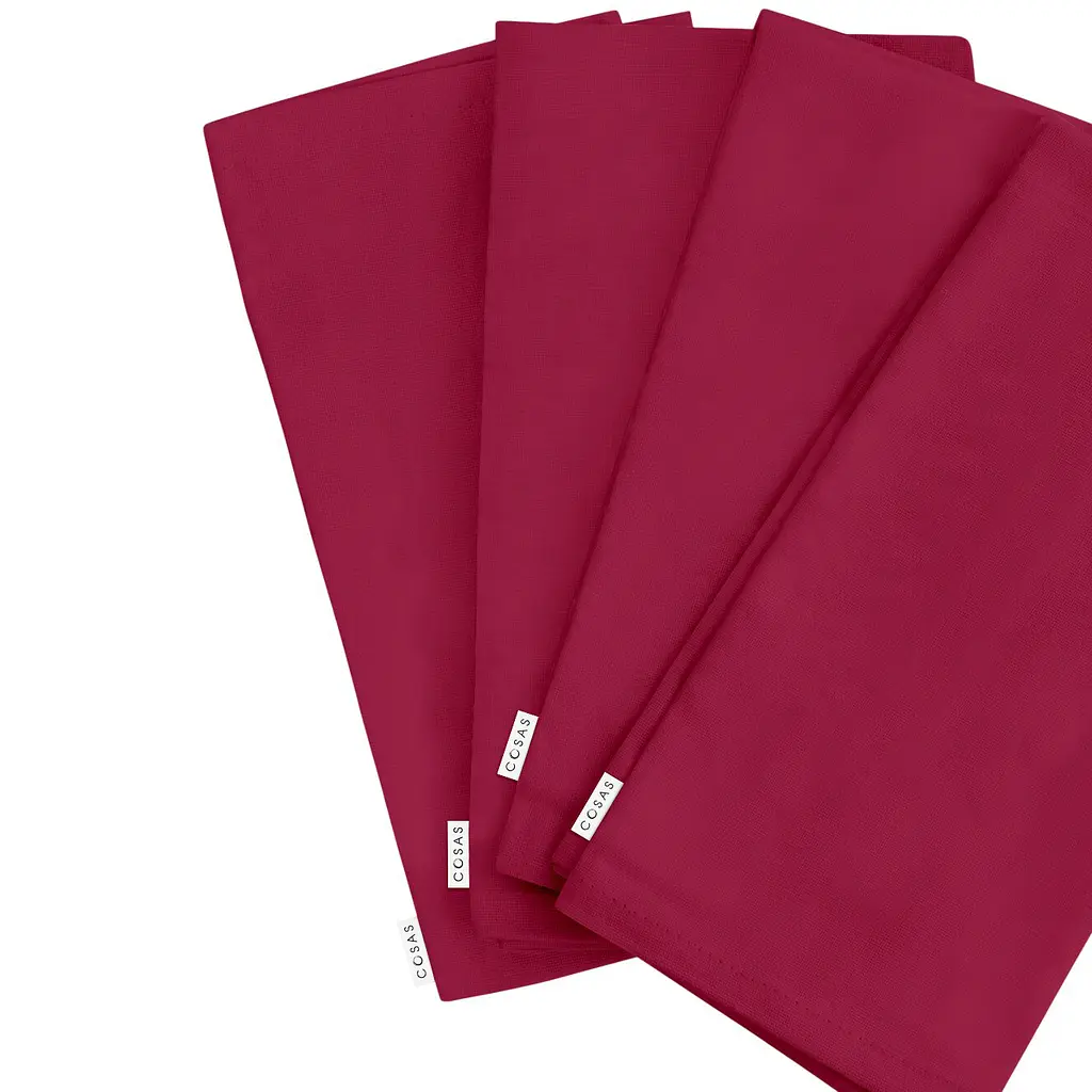 Серветки Cosas Ruby 35х35 см 4 шт. (Set-4Serviette_RanforsBordo_35) - фото 2