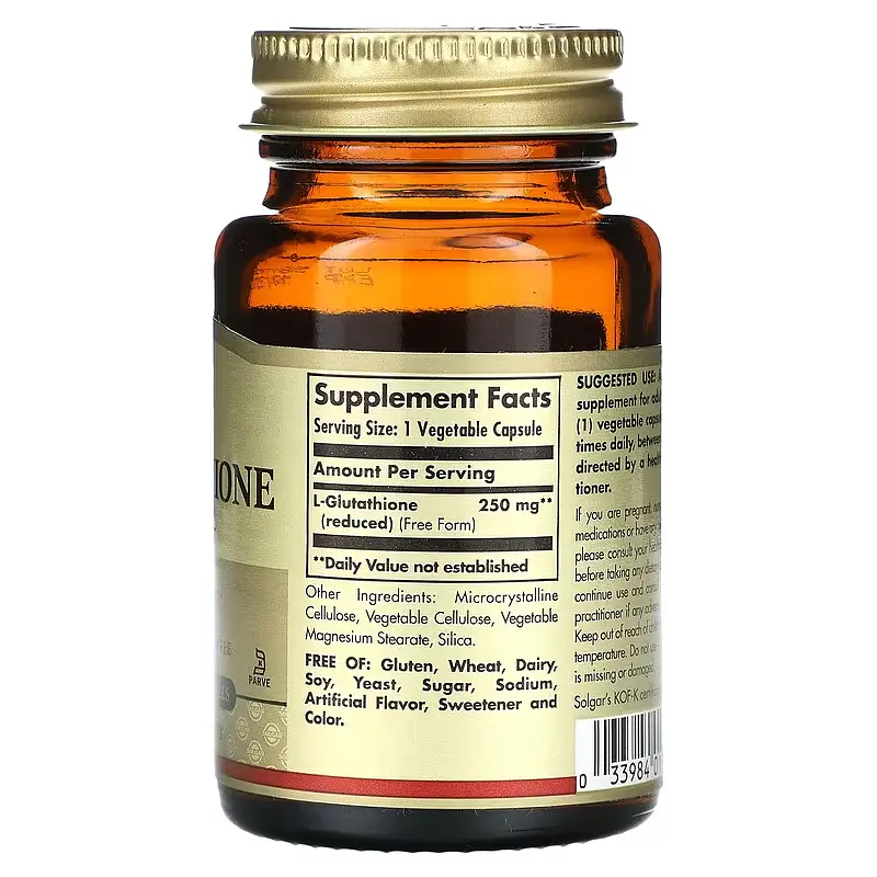 L-Глутатіон (відновлений) L-Glutathione 250 мг - 30 вег. капсул - фото 2