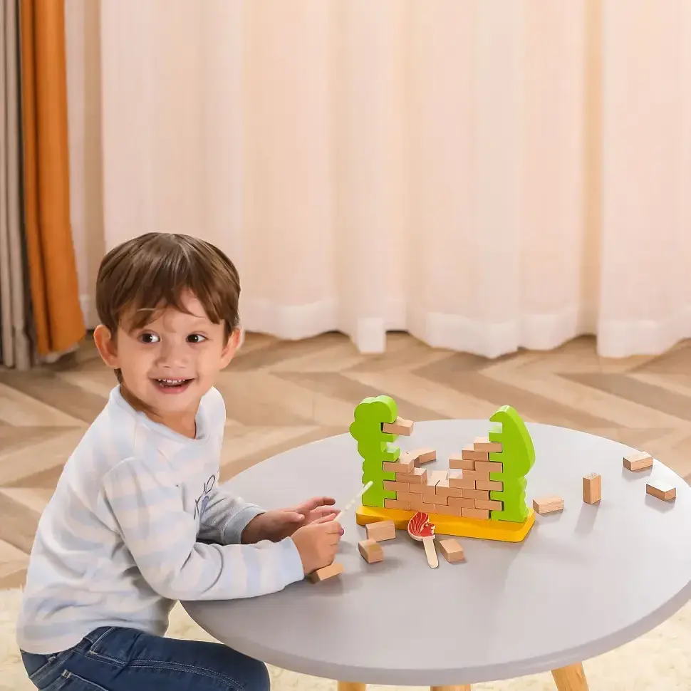 Дерев'яна настільна гра Viga Toys Стіна з цегли (44566) - фото 2