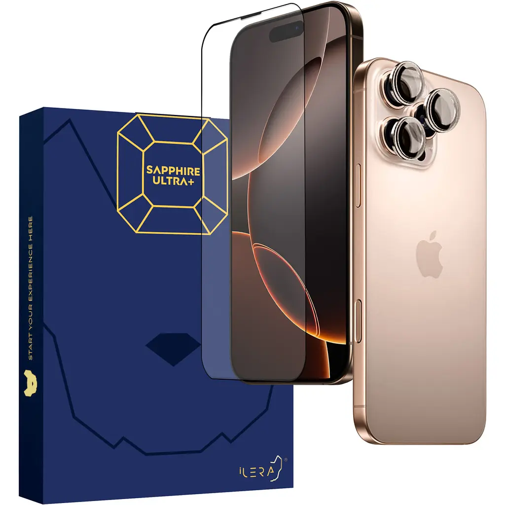 Защитное стекло iLera Premium Sapphire Ultra + Corning Glass для Apple iPhone 16 Pro (iLPrSap16Pro) [115636] - фото 2